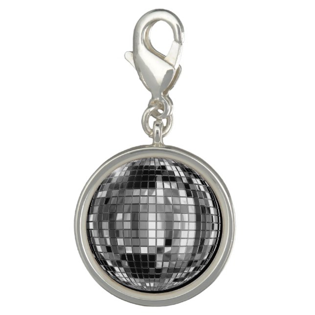 Party Silver Disco Ball Charm (Front)