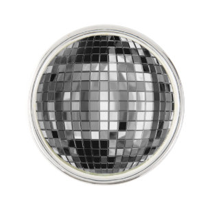 Party Silver Disco Ball Lapel Pin