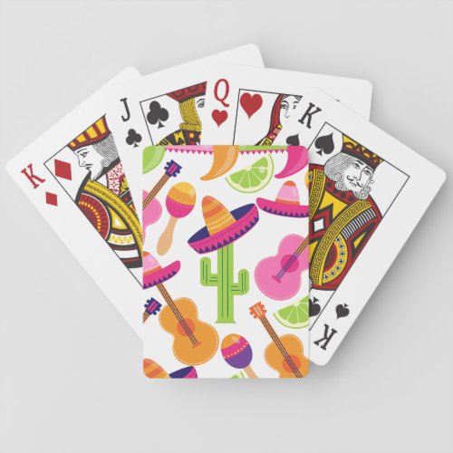 Party Sombrero Cactus Limes Peppers Maracas Playing Cards