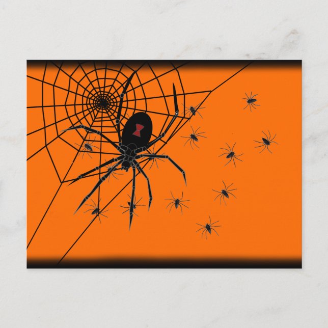 Party Spiders Invitation Postcard (Front)