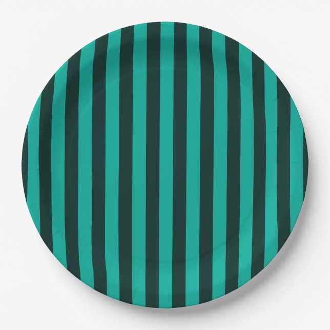 Party Spirit Design Graphics Stripes Paper Plates (Front)