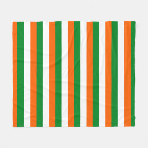 Party Spirit Irish Colors Stripes Decor Fleece Blanket