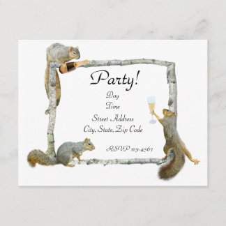 Party Squirrels Invitation
