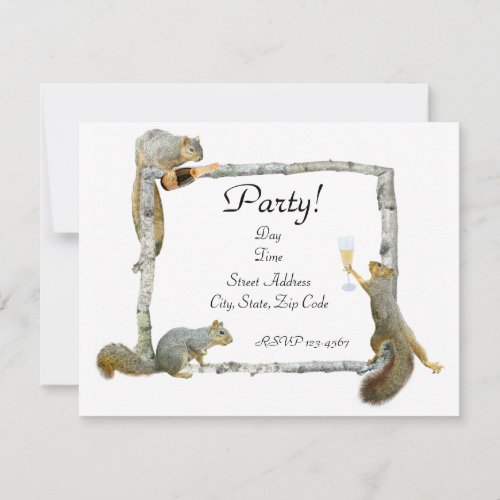 Party Squirrels Invitation
