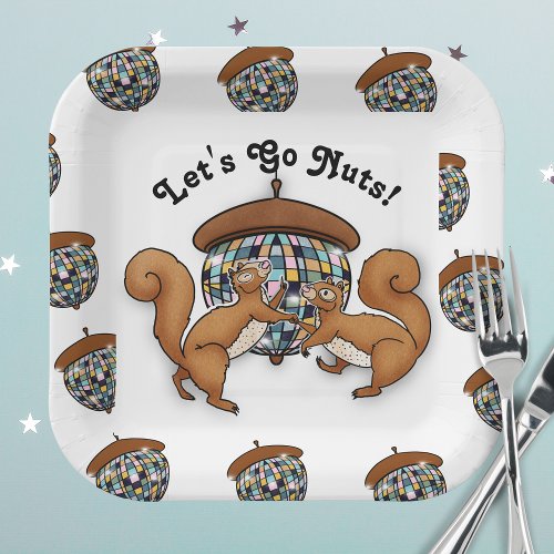 Party Squirrels Lets Go Nuts Paper Plates