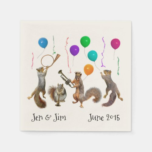 Party Squirrels Paper Napkins