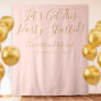 Party Started Script Blush Pink Gold Photo Prop Tapestry