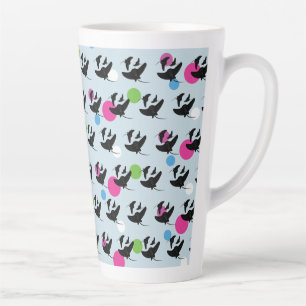 Party Stingray Colorful Pattern Latte Mug