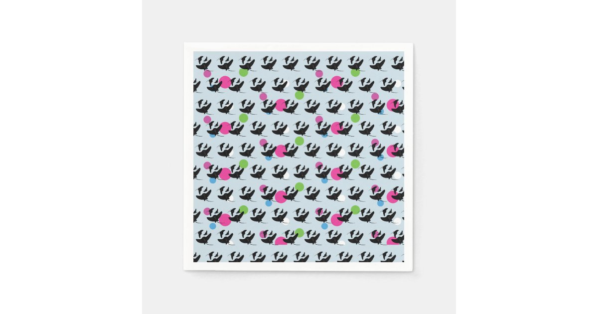 Party Stingray Colorful Pattern Napkins | Zazzle