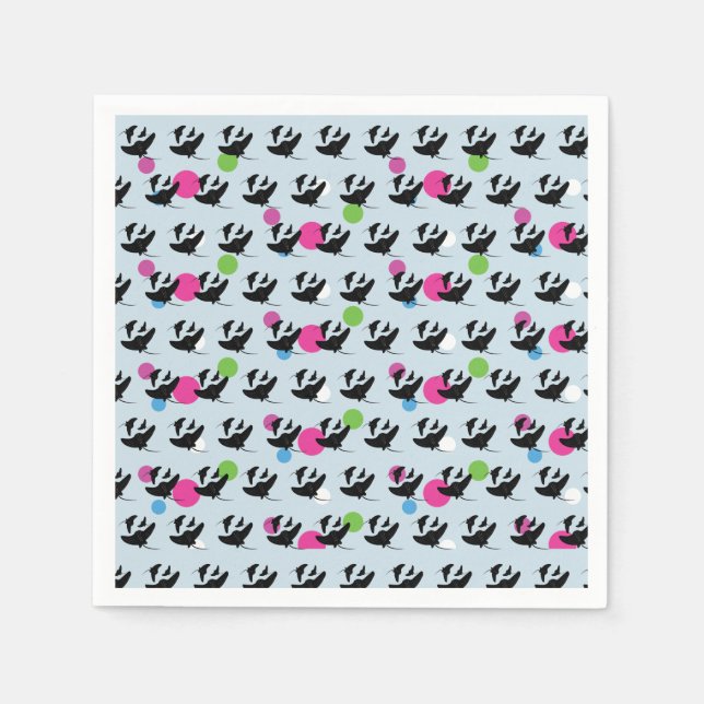 Party Stingray Colorful Pattern Napkins (Front)