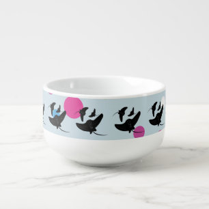 Party Stingray Colorful Pattern Soup Mug