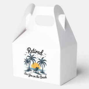Party Summer Retired See You On The Beach Favor Boxes