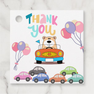 Party supplies cars favor tags