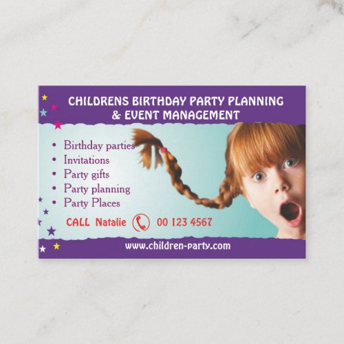 Party surprise business card