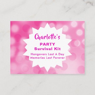 Party Survival Kit DIY Favor Card