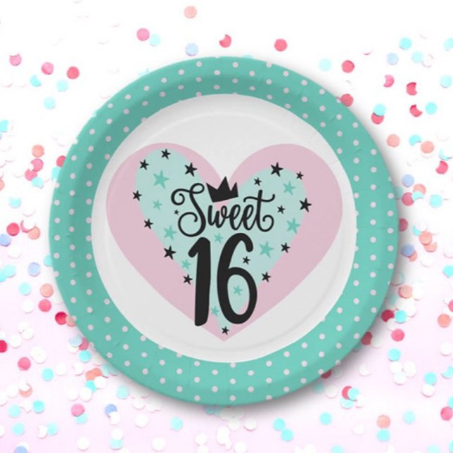 Party! Sweet 16 Birthday  Paper Plates (Creator Uploaded)