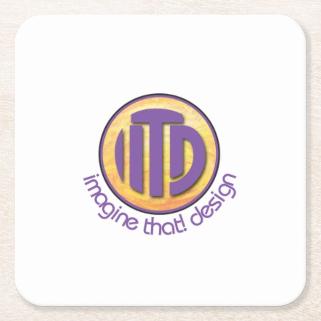 Party Temp Square Paper Coaster (Front)