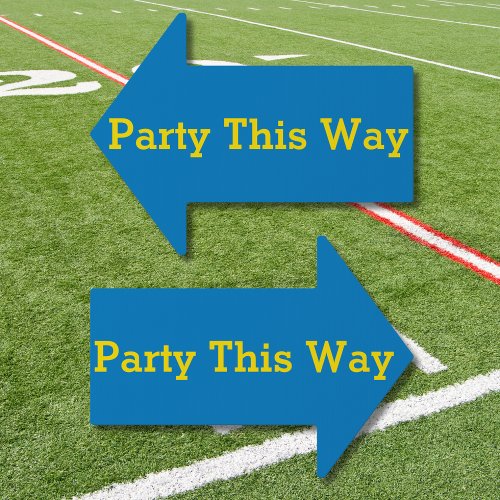 Party This Way Arrow Customizable Sign