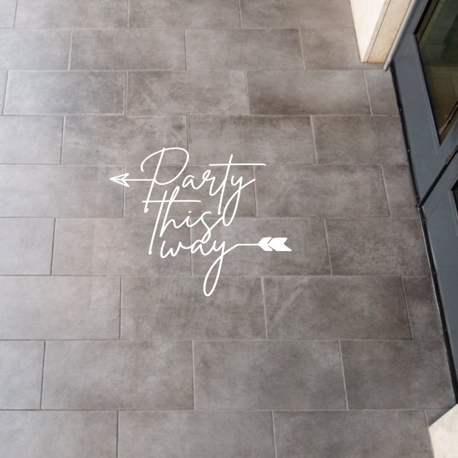Party This Way Arrow Direction Floor Decals (Restaurant)