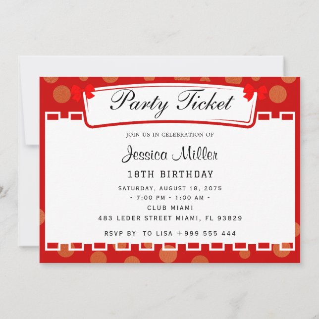 Party Ticket Invitation (Front)