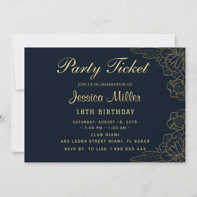 Party Ticket Invitation (Front)