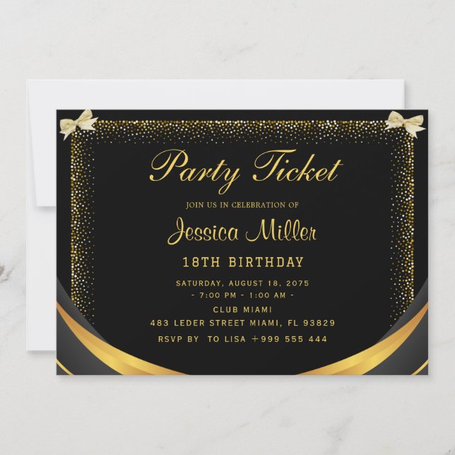 Party Ticket Invitation (Front)