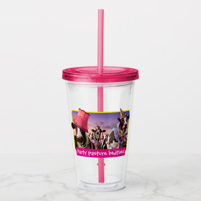 Party 'Til The Cows Come Home Acrylic Tumbler (Front)