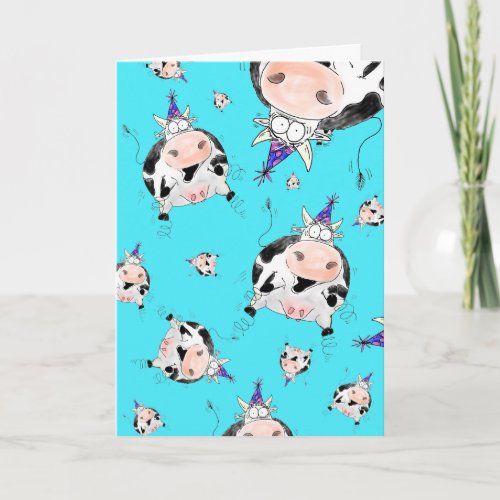 Party til the Cows come home Birthday Card