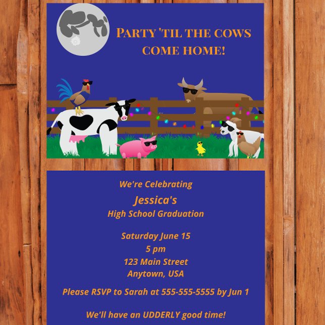 Party ’Til the Cows Come Home Invitation (Creator Uploaded)