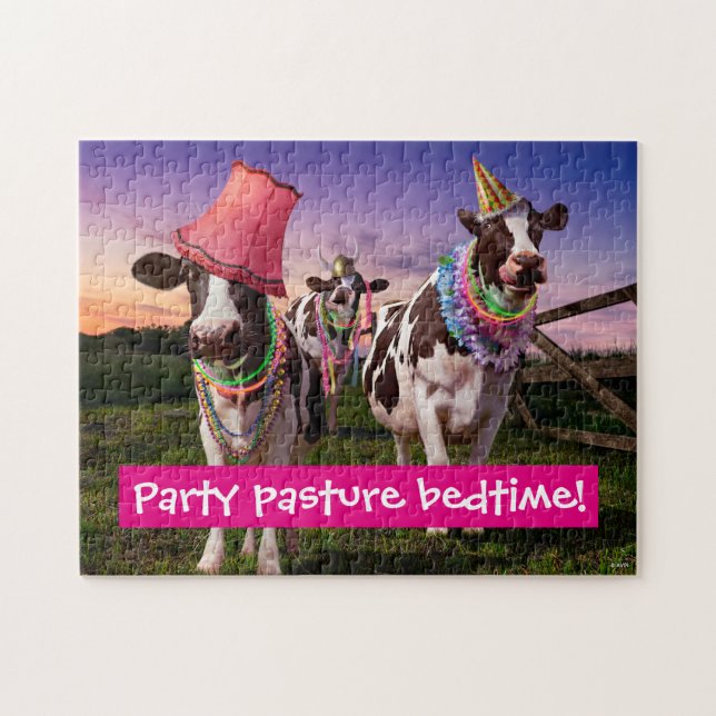 Party 'Til The Cows Come Home Jigsaw Puzzle (Horizontal)