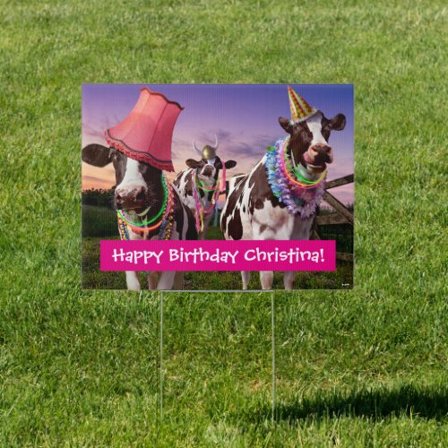 Party Til The Cows Come Home Sign