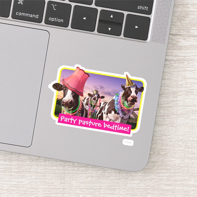 Party 'Til The Cows Come Home Sticker (Detail)