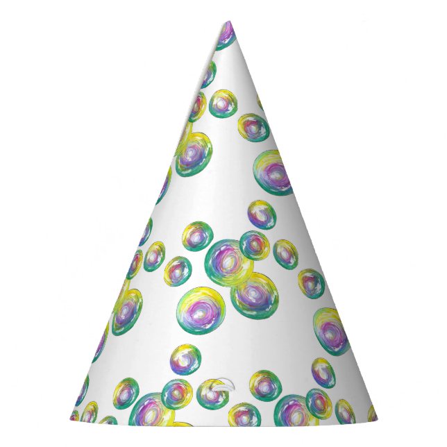 Party Til You Pop Bubble Wand Birthday Bubbles Party Hat (Left)
