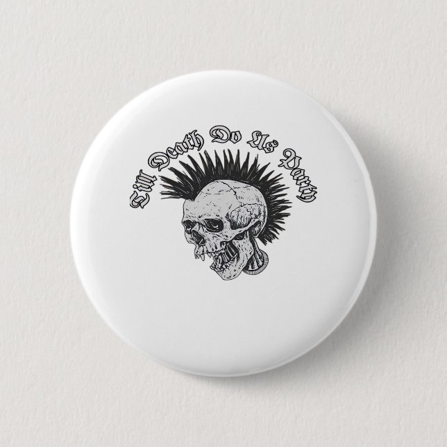 Party Till Death Do Us Party Halloween Button (Front)