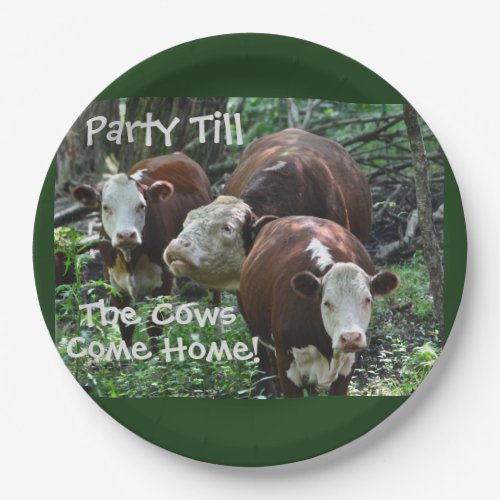 Party Till The Cows Come Home Paper Plate