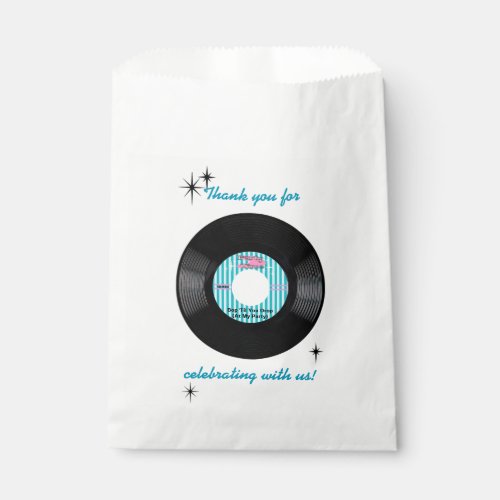 Party Time 45 rpm Record 2 Favor Bag