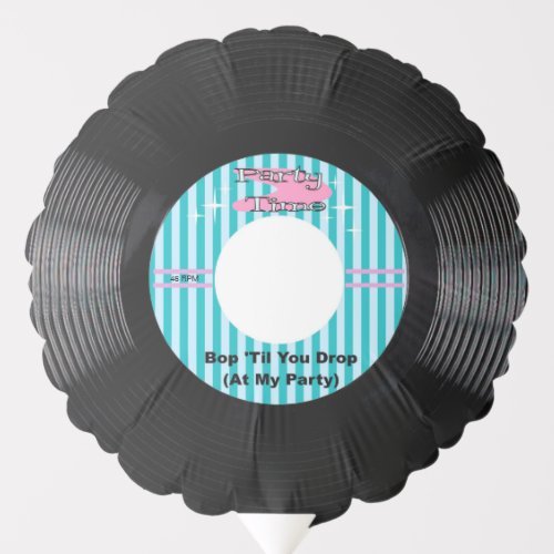 Party Time 45 rpm Record Balloon