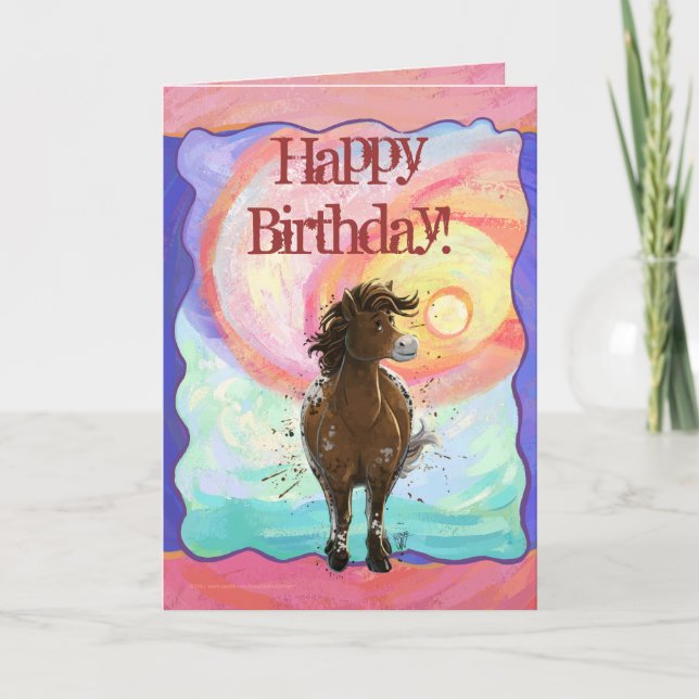 Party Time Appaloosa Horse Card (Front)