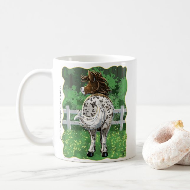 Party Time Appaloosa Horse Coffee Mug (With Donut)