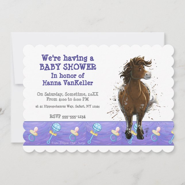 Party Time Appaloosa Horse Invitation (Front)