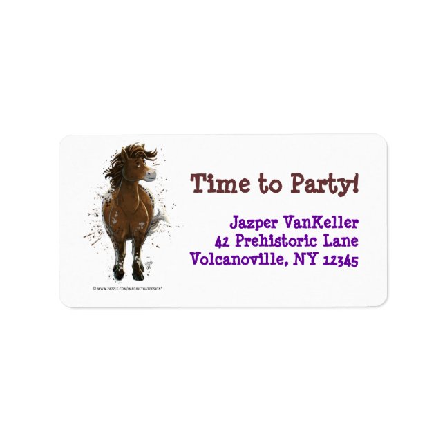 Party Time Appaloosa Horse Label (Front)