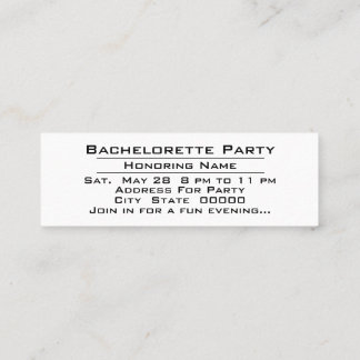 Party Time Bachelorette Bachelor Party Invitation