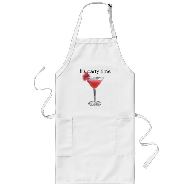 Party Time Bartender Long Apron (Front)