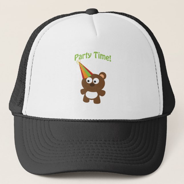 Party Time! Bear Trucker Hat (Front)