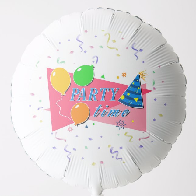 Party Time Birthday Balloon (Front)