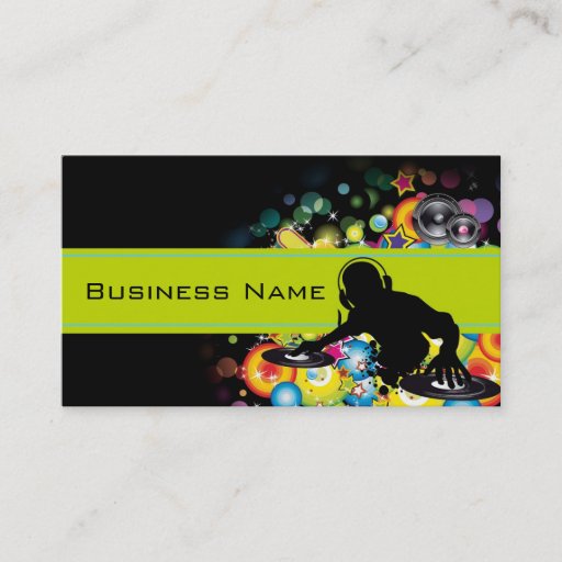 Customizable Party Time Business Card Template
