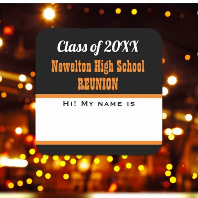 Party time! Class Reunion Matte  name tag Sticker (Creator Uploaded)