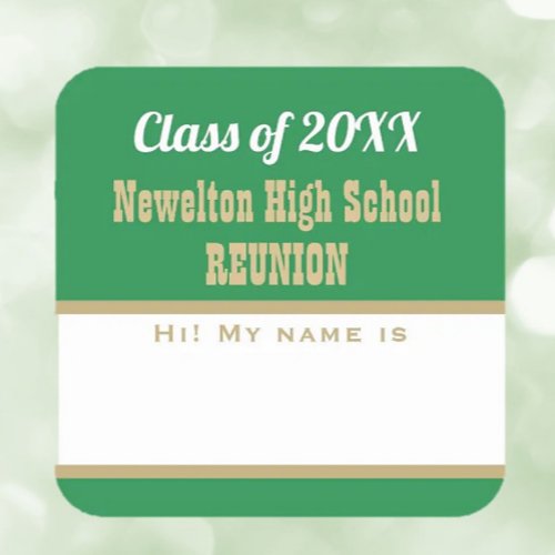 Party time Class Reunion Matte  name tag Sticker