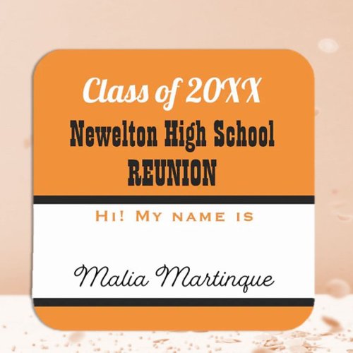 Party time Class Reunion Matte name tag Sticker 