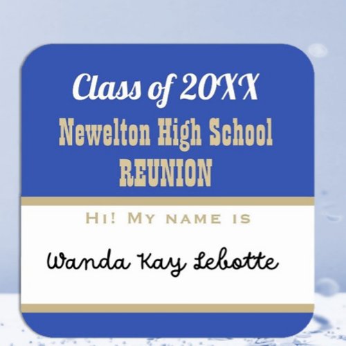 Party time Class Reunion Name tag Sticker